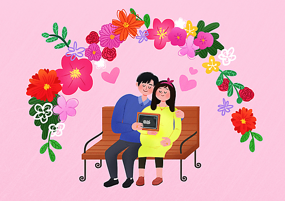 전신 PSD 여자 남자 꽃 분홍색 벤치 일러스트 가족 신혼부부 사랑 가족애 들기 앉기 성인 두명 임산부 임신 하트 아치 초음파사진 성인만 어깨에손 국내일러스트 모양 식물 부부 감정 컬러 의자 관계 모션 사람 신혼 파일형식