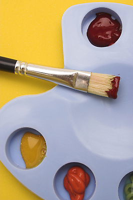 포토 JPG 해외이미지 미술 사람없음 물감 붓 팔레트 노란배경 해외포토 백그라운드 문화예술 노란색 미술도구 파일형식 이미지허브