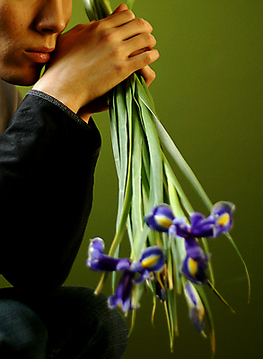 포토 JPG 해외이미지 식물 손 꽃 사랑 한명 사람 초록색 기다림 약속 붓꽃 해외포토 1 감정 컬러 모션 신체부위 파일형식 이미지허브