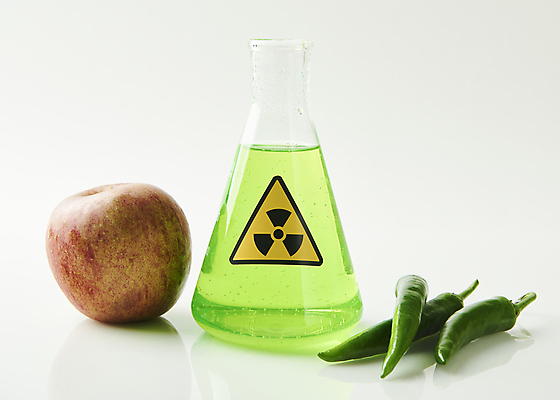 포토 JPG 스튜디오촬영 고추 실내 사람없음 농작물 피해 사과 위험물 위험 흰배경 삼각플라스크 원자력 방사능 식자재 피폭 국내포토 백그라운드 컨셉 농업 채소 과일 내부 에너지 흰색 플라스크 파일형식