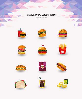 아이콘 봉투 샌드위치 사람없음 감자튀김 햄버거 배송 콜라 핫도그 양파링 배달음식 수제햄버거 폴리곤 음식배달 2D아이콘 AI파일 음식 감자 패스트푸드 튀김 배달 탄산음료 파일형식 벡터