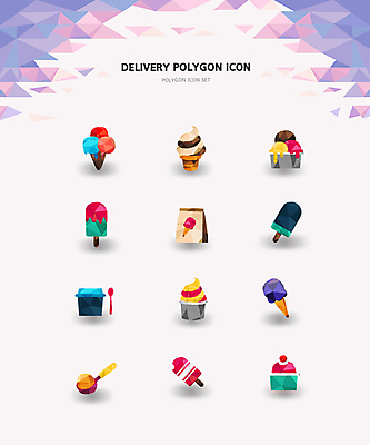 아이콘 사람없음 종이봉투 배송 콘아이스크림 소프트아이스크림 막대아이스크림 스쿱 컵아이스크림 폴리곤 음식배달 2D아이콘 AI파일 아이스크림 봉투 파일형식 벡터