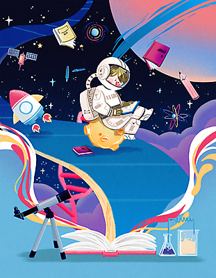 전신 PSD 남자 별 어린이 과학 일러스트 실험기구 한명 앉기 소년 책 독서 연필 우주 꿈 행성 인공위성 로켓 우주비행사 DNA 우주선 우주과학 어린이상상 우주복 천체망원경 상상력 소년한명만 동심 국내일러스트 자연요소 1 옷 통신 모션 상상 학용품 사람 필기구 망원경 생명공학 남자한명만 소년만 파일형식