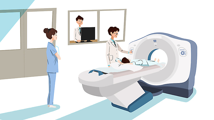 전신 PSD 여자 남자 일러스트 의료기기 병원 서기 여러명 상반신 성인 눕기 문 모니터 환자 간호사 의사 건강검진 성인만 CT촬영 국내일러스트 다수 의학 모션 사람 컴퓨터 의료진 검사_조사 파일형식