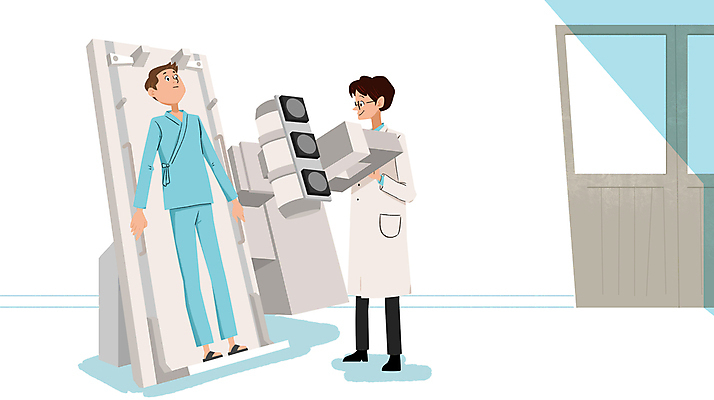 전신 PSD 남자 일러스트 의료기기 병원 서기 성인 두명 문 환자 의사 잡기 검사_조사 건강검진 저혈압 현기증 성인남자만 국내일러스트 의학 모션 사람 의료진 증상 혈압 남자만 성인만 파일형식