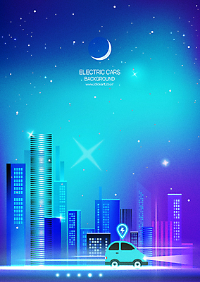 별 백그라운드 야경 일러스트 사람없음 건물 파란색 빛 운전 도시 전기에너지 초승달 전조등 친환경 전기자동차 친환경자동차 국내일러스트 AI파일 자연요소 건축물 컬러 모션 자동차 조명 환경 에너지 달 야간 파일형식 벡터 풍경_경치