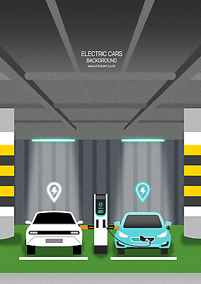 백그라운드 일러스트 사람없음 회색 전기에너지 주차 친환경 전기자동차 전기충전 충전기 충전소 친환경자동차 지하주차장 국내일러스트 AI파일 컬러 자동차 환경 기계 에너지 주차장 충전 파일형식 벡터