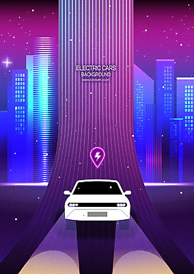별 도로 백그라운드 일러스트 사람없음 건물 보라색 운전 전기에너지 전조등 친환경 주행 전기자동차 친환경자동차 국내일러스트 AI파일 자연요소 건축물 길 컬러 교통시설 모션 자동차 조명 환경 에너지 파일형식 벡터