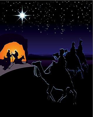 EPS 해외이미지 남자 별 기독교 종교 크리스마스 일러스트 자국 하늘 3 선물 파란색 천주교 예수 영혼 야간 장면 낙타 외양간 해외일러스트 자연요소 기념일 컬러 포유류 사람 신_종교 파일형식 벡터 이미지허브