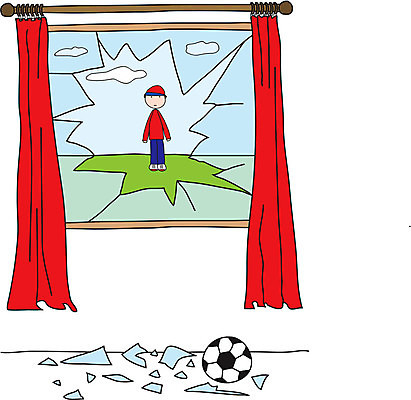 EPS 해외이미지 어린이 일러스트 공 창문 유리 놀이 실내 소년 야외 축구 방 커튼 사건 깨짐 해외일러스트 남자 컨셉 재질 사람 내부 구기 파일형식 벡터 이미지허브