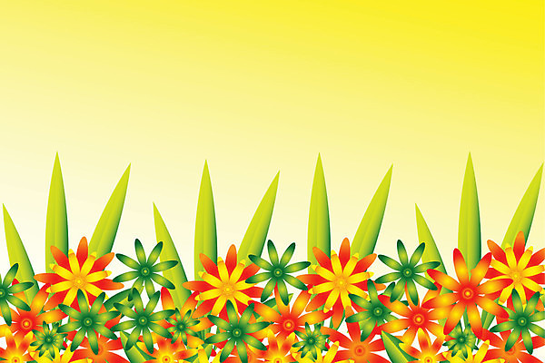 EPS 해외이미지 디자인 꽃 백그라운드 잎 오렌지 일러스트 추상 미술 빨간색 초록색 컬러풀 노란색 맑음 국경 해외일러스트 식물 컬러 무늬 과일 날씨 문화예술 파일형식 벡터 이미지허브