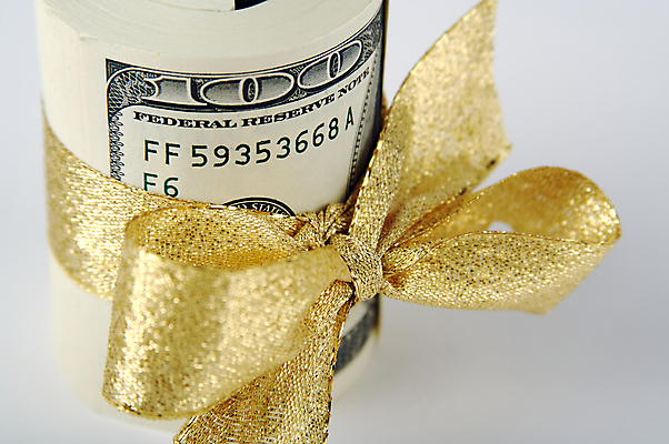 포토 JPG 해외이미지 리본 지폐 돈 실내 선물 사람없음 금융 경제 달러 흰배경 외화 100달러 해외포토 백그라운드 내부 흰색 재산 파일형식 이미지허브