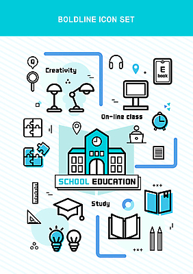 아이콘 교육 하늘색 학사모 전구 학교 돋보기 자 사람없음 책 연필 모니터 헤드폰 자명종 스탠드 전자책 퍼즐조각 단상 온라인클래스 2D아이콘 AI파일 모자_잡화 시계 조각 음향기기 졸업 문구용품 학용품 조명 파란색 컴퓨터 필기구 알람 퍼즐 클래스 파일형식 벡터