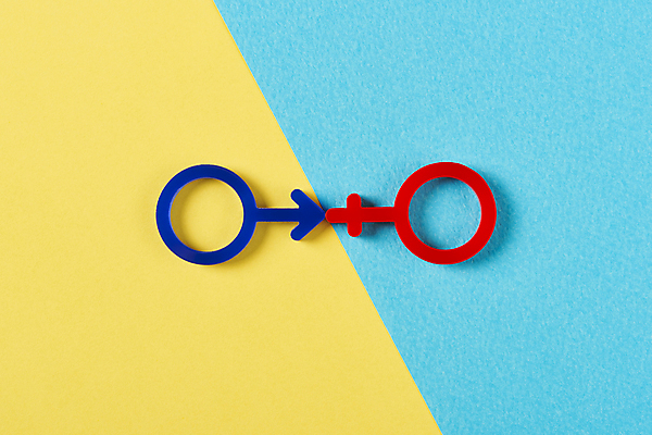 포토 JPG 스튜디오촬영 실내 사람없음 하이앵글 사회이슈 파란배경 갈등 성별 남자기호 노란배경 성차별 여자기호 양성평등 젠더 국내포토 뷰포인트 백그라운드 컨셉 내부 파란색 노란색 성별기호 차별 평등 파일형식