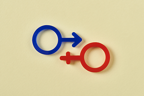 포토 JPG 스튜디오촬영 실내 사람없음 하이앵글 사회이슈 갈등 성별 남자기호 성차별 여자기호 베이지색배경 양성평등 젠더 국내포토 뷰포인트 백그라운드 컨셉 내부 베이지색 성별기호 차별 평등 파일형식