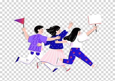 전신 편집 편집이미지 여자 남자 캠페인 어깨동무 함께함 들기 누끼 성인 세명 친구 달리기 손들기 평화 팻말 깃발 사회이슈 화합 PNG 시위 참여 성인만 카피스페이스 편집소스 시위대 평화시위 포즈 컨셉 관계 모션 프레임 사람 공백 파일형식