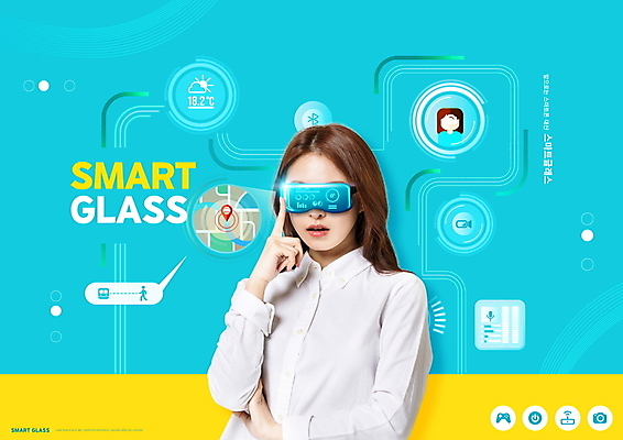 PSD 편집이미지 여자 말풍선 사람모양 정보기술 한명 손짓 상반신 20대 성인 파란색 터치 한국인 일기예보 위치 약도 블루투스 기능 웨어러블 스마트안경 성인여자한명만 4차산업 이미지편집 모양 1 산업 안경 컬러 지도 모션 기술 사람 동양인 청년 여자한명만 성인여자만 파일형식