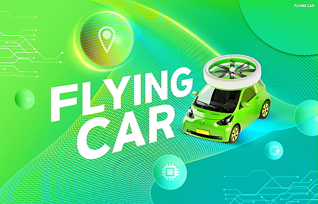 PSD 편집이미지 백그라운드 곡선 타이포그라피 사람없음 초록색 비행 원형 4차산업 자율주행 플라잉카 모빌리티 이미지편집 도형 문자 산업 선 교통수단 컬러 자동차 운전 파일형식