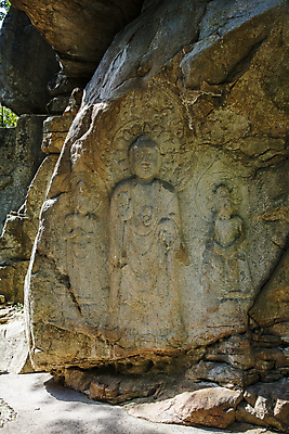 포토 JPG 주간 불교 사람없음 야외 절벽 충청남도 암벽 불상 서산 국내포토 자연요소 종교 충청도 파일형식