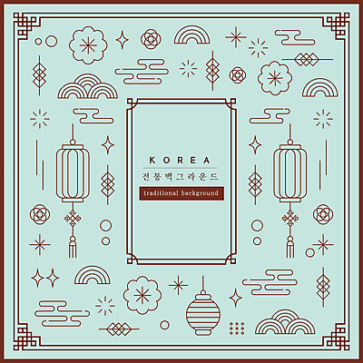 한국전통 꽃 백그라운드 라인일러스트 일러스트 프레임 사람없음 설날 전통무늬 전통문양 추석 등불 테두리 민트색 전통프레임 국내일러스트 AI파일 식물 전통 문양 명절 컬러 무늬 조명 한국 파일형식 벡터