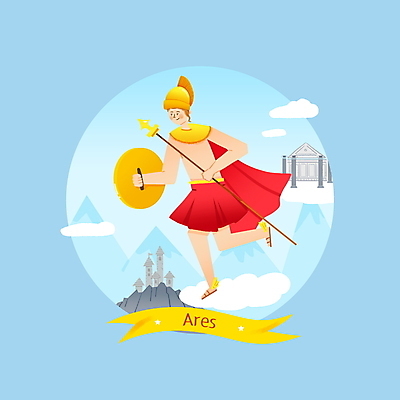 전신 PSD 남자 창 하늘색 일러스트 하늘 신전 한명 들기 성인 성 망토 방패 전사 그리스로마신화 갑옷 그리스신 다리들기 성인남자한명만 국내일러스트 투구모자 1 건축물 무기 고건축 모션 사람 파란색 신_종교 보호장비 신화 남자한명만 성인남자만 파일형식