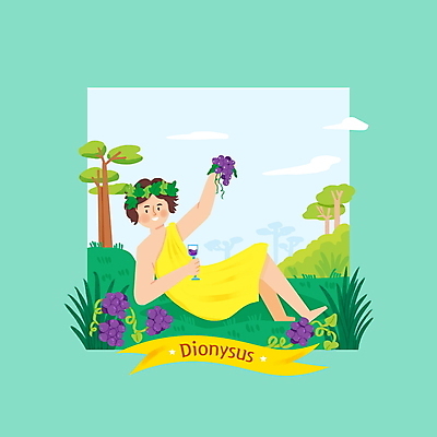 전신 PSD 나무 남자 와인잔 일러스트 포도 주류 한명 들기 앉기 초원 성인 연두색 와인 풀 그리스로마신화 그리스신 디오니소스 포도넝쿨 성인남자한명만 국내일러스트 식물 1 음료 술잔 과일 모션 사람 초록색 신_종교 덩굴 신화 남자한명만 성인남자만 파일형식