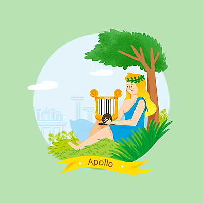 전신 PSD 나무 구름 남자 하늘색 연주 일러스트 신전 한명 들기 앉기 초원 성인 연두색 그리스로마신화 그리스신 리라 아폴론 성인남자한명만 국내일러스트 자연요소 식물 1 음악 고건축 모션 사람 초록색 파란색 신_종교 신화 남자한명만 성인남자만 파일형식