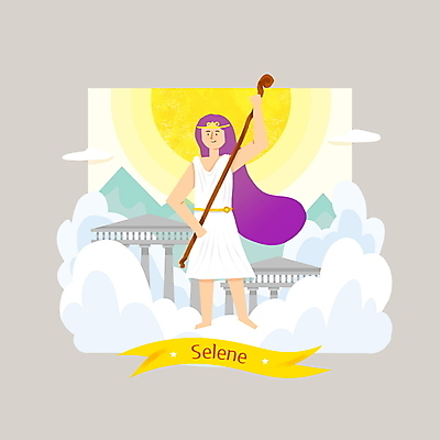 전신 PSD 구름 여자 일러스트 지팡이 산 신전 한명 서기 들기 성인 회색 달 그리스로마신화 그리스신 달의여신 성인여자한명만 국내일러스트 자연요소 1 컬러 고건축 모션 사람 신_종교 신화 여자한명만 성인여자만 파일형식