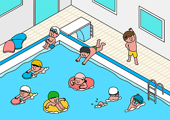 전신 여자 남자 수영복 하늘색 일러스트 수영장 여러명 상반신 성인 일상 수영 스트레칭 물안경 다이빙 수영모 튜브 다이빙대 킥판 성인만 실내수영장 코로나바이러스 집단면역 델타변이바이러스 국내일러스트 AI파일 옷 다수 실내 사람 라이프 파란색 운동 수상스포츠 바이러스 수영용품 면역력 수중스포츠 파일형식 벡터