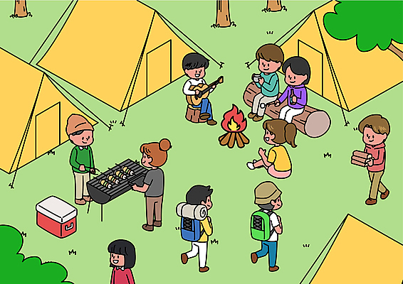 전신 여자 남자 연주 일러스트 텐트 서기 들기 앉기 여러명 상반신 성인 일상 캠핑 통기타 모닥불 바비큐 캠핑장 통나무 꼬치구이 아이스박스 바베큐그릴 성인만 코로나바이러스 집단면역 델타변이바이러스 국내일러스트 AI파일 나무 음악 음식 다수 모션 불 레저 캠핑도구 사람 라이프 기타 꼬치 바이러스 그릴 구이 면역력 파일형식 벡터