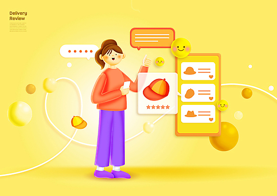 전신 PSD 모자 여자 말풍선 일러스트 한명 서기 미소 들기 성인 스마트폰 쇼핑 노란색 최고 원형 이모티콘 리뷰 제품후기 성인여자한명만 국내일러스트 도형 1 잡화 컬러 모션 표정 사람 핸드폰 스마트기기 여자한명만 성인여자만 파일형식