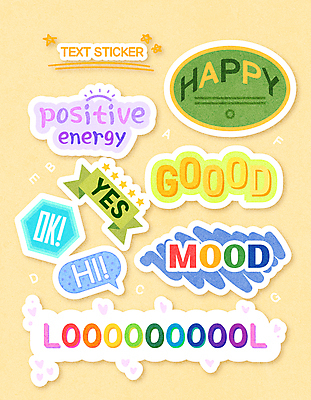 영어 행복 리본 말풍선 스티커 일러스트 텍스트 타이포그라피 사람없음 단어 노란색 분위기 OK 즐거움 긍정 굿 hi 감탄사 예스 다꾸 아기자기 국내일러스트 AI파일 문자 감정 컬러 컨셉 손짓 인사 신조어 약어 파일형식 벡터
