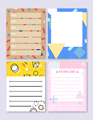 도형 일러스트 프레임 사람없음 메모지 계획표 편지지 다이어리속지 프레임일러스트 멤피스디자인 다꾸 국내일러스트 AI파일 디자인 사무용품 계획 편지 신조어 약어 파일형식 벡터