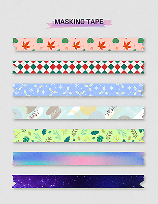 단풍 낙엽 잎 크리스마스 겨울 패턴 일러스트 사람없음 우주 그라데이션 마스킹테이프 다꾸 국내일러스트 AI파일 식물 계절 기념일 무늬 테이프 신조어 약어 파일형식 벡터