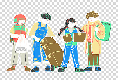 전신 편집 편집이미지 여자 남자 비닐봉투 서기 들기 누끼 여러명 성인 배달원 헬멧 택배 택배상자 PNG 배달원가방 짐수레 성인만 편집소스 음식배달 직업 다수 모션 봉투 사람 상자 수레 운송업 보호장비 배송 파일형식