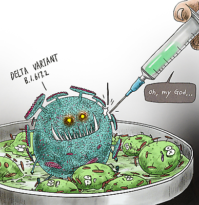 PSD 말풍선 일러스트 손가락 주사기 들기 신체부위 놀람 실험실 사회이슈 공포 방역 백신 샬레 신종바이러스 코로나바이러스 팬데믹 델타변이바이러스 국내일러스트 손 감정 컨셉 의학 의료기기 모션 표정 실험기구 실험 사람 바이러스 파일형식