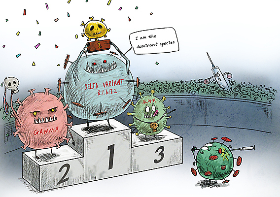 PSD 일러스트 해골 주사기 들기 사람없음 우승 사회이슈 트로피 메달 감염 전염 꽃가루 방역 백신 시상대 시상식 신종바이러스 코로나바이러스 팬데믹 델타변이바이러스 국내일러스트 컨셉 의학 의료기기 모션 뼈 최고 바이러스 질병 가루 상_우승 상_상패 파일형식