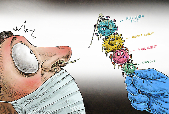 PSD 손 남자 얼굴 일러스트 마스크 한명 들기 성인 신체부위 놀람 의료진 사회이슈 검사_조사 공포 감염 전염 방역 신종바이러스 콧물 성인남자한명만 확진 코로나바이러스 확진자 팬데믹 검진키트 델타변이바이러스 PCR검사 국내일러스트 직업 1 감정 컨셉 의학 모션 표정 사람 의료용품 바이러스 질병 생리현상 남자한명만 성인남자만 파일형식