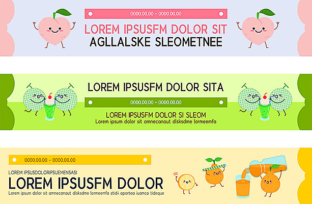 템플릿 배너 배너템플릿 가로배너 오렌지 과일 사람없음 컬러풀 현수막 멜론 복숭아 과일캐릭터 배너세트 복숭아캐릭터 멜론캐릭터 오렌지캐릭터 AI파일 캐릭터 컬러 가로 세트 파일형식 벡터