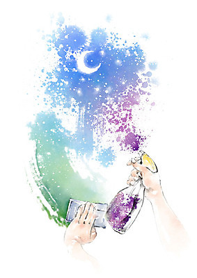 PSD 손 별 일러스트 캘리그라피 붓터치 신체부위 달 번짐 스프레이 분무기 감성 걸레 닦기 은하수 국내일러스트 자연요소 컨셉 모션 자연 사람 청소도구 파일형식 효과