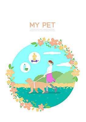 PSD 나무 구름 한마리 여자 꽃 일러스트 한명 사람 잔디 물 여름 여름휴가 바캉스 반려동물 운동복 산책 예절 개 물컵 즐거움 목줄 반려 배변봉투 준비물 펫티켓 국내일러스트 펫캉스 자연요소 식물 동물 1 옷 계절 감정 포유류 휴가 휴식 봉투 컵 파일형식 여름_계절 반려용품