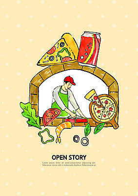 PSD 남자 일러스트 비즈니스 성공 프레임 피자 한명 사람 성인 상점 주황색 투자 창업 콜라 외식 피자집 성인남자한명만 국내일러스트 1 컬러 컨셉 패스트푸드 서양음식 자영업 탄산음료 남자한명만 성인남자만 파일형식