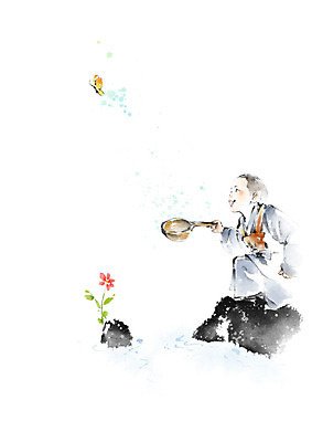 PSD 응시 꽃 어린이 나비 불교 일러스트 캘리그라피 붓터치 한명 사람 물 바위 개울 동자승 번짐 감성 바가지 승복 조롱박 국내일러스트 자연요소 식물 1 시선 종교 곤충 컨셉 강 돌_바위 승려 파일형식 효과