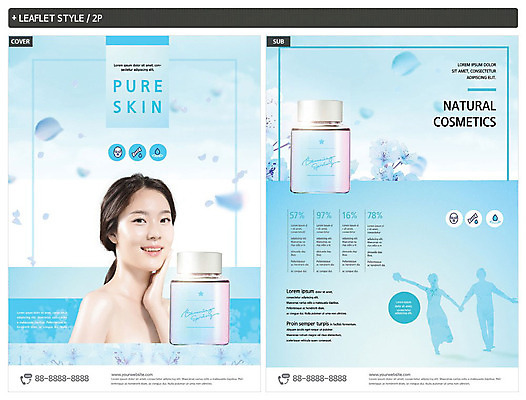 템플릿 여자 꽃잎 실루엣 ZIP 리플렛 하늘색 한명 20대 성인 뷰티 화장품 한국인 전단템플릿 전단 스킨케어 의료성형뷰티 성인여자한명만 인디자인 INDD 이미지템플릿 1 꽃 촬영기법 사람 동양인 청년 파란색 홍보물 여자한명만 성인여자만 파일형식