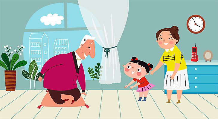 구름 여자 교육 할아버지 노년 남자 딸 화분 시계 가구 액자 일러스트 창문 가족 모녀 엄마 나뭇잎 실내 방석 사람 앉기 소녀 성인 건물 생활 세명 예절 커튼 전화기 즐거움 서랍장 양보 공공예절 순서 배려 국내일러스트 AI파일 자연요소 건축물 감정 어린이 생활용품 잎 관계 모션 내부 파일형식 벡터