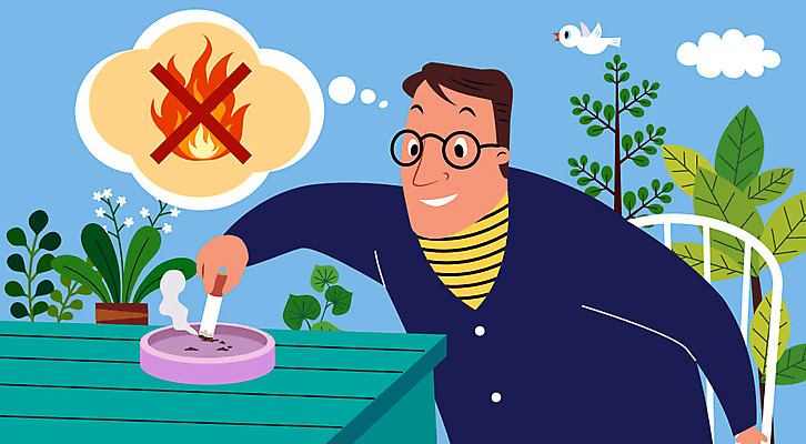 구름 교육 남자 말풍선 일러스트 탁자 조류 불 나뭇잎 흡연 한명 사람 성인 야외 생활 예절 예방 재떨이 공공예절 불조심 성인남자한명만 국내일러스트 AI파일 자연요소 동물 1 가구 잎 담배 남자한명만 성인남자만 파일형식 벡터