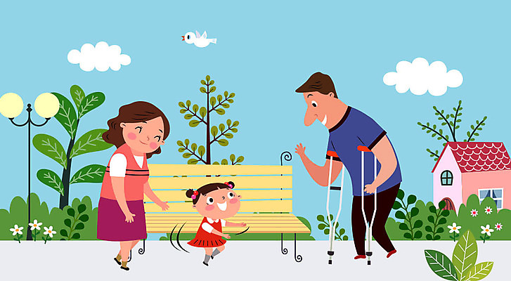 나무 구름 공원 여자 교육 남자 꽃 어린이 가로등 벤치 의자 일러스트 조류 모녀 엄마 나뭇잎 주택 사람 소녀 성인 야외 생활 세명 산책 자녀 예절 장애인 즐거움 감사 양보 공공예절 목발 노약자 배려 자리양보 국내일러스트 AI파일 자연요소 식물 동물 공공시설 딸 감정 가구 잎 가족 의료기기 휴식 건물 장애 파일형식 벡터