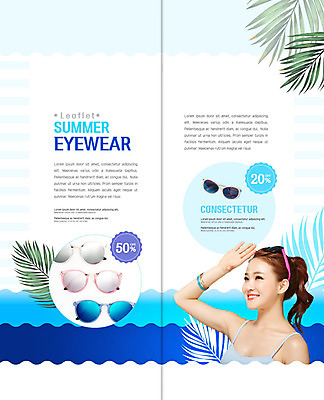 PSD 템플릿 표지디자인 북디자인 출판디자인 여자 내지 리플렛 2단접지 북커버 한명 팜플렛 20대 성인 파란색 선글라스 한국인 야자수잎 성인여자한명만 이미지템플릿 1 안경 컬러 잎 사람 동양인 청년 여자한명만 성인여자만 파일형식