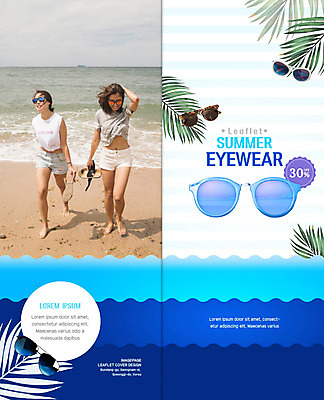 PSD 템플릿 표지디자인 북디자인 출판디자인 여자 표지 리플렛 바다 2단접지 북커버 휴가 팜플렛 20대 성인 해변 두명 여름 파란색 여름휴가 바캉스 선글라스 한국인 야자수잎 성인여자만 이미지템플릿 계절 안경 컬러 잎 사람 동양인 청년 여자만 성인만 파일형식 여름_계절