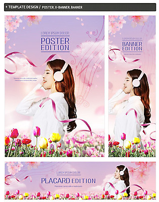 PSD 템플릿 배너 배너템플릿 여자 가로배너 ZIP 포스터 리본 세로배너 음악 분홍색 꽃밭 문화예술 한명 20대 성인 한국인 튤립 현수막 음악회 성인여자한명만 배너세트 1 꽃 컬러 사람 동양인 청년 가로 세로 세트 공연 여자한명만 성인여자만 파일형식